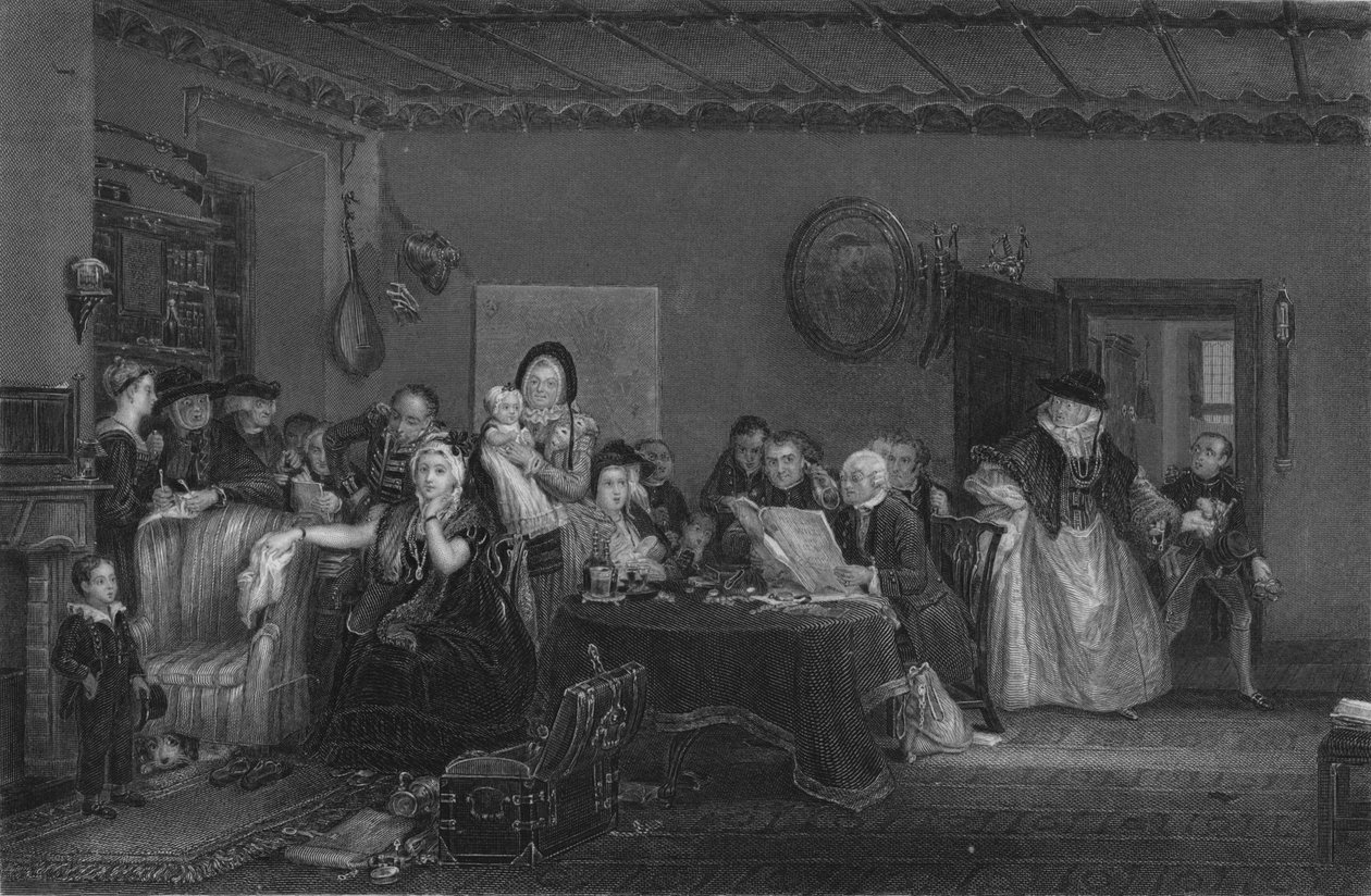 A végrendelet olvasása, 1820. alkotó: William Greatbach