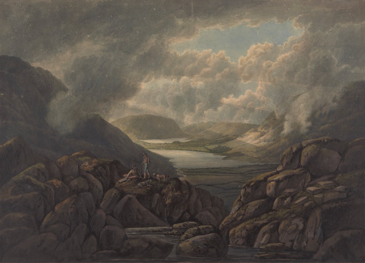 Kilátás a Buttermere-tavakra és a Crummock-vízre alkotó: William Green
