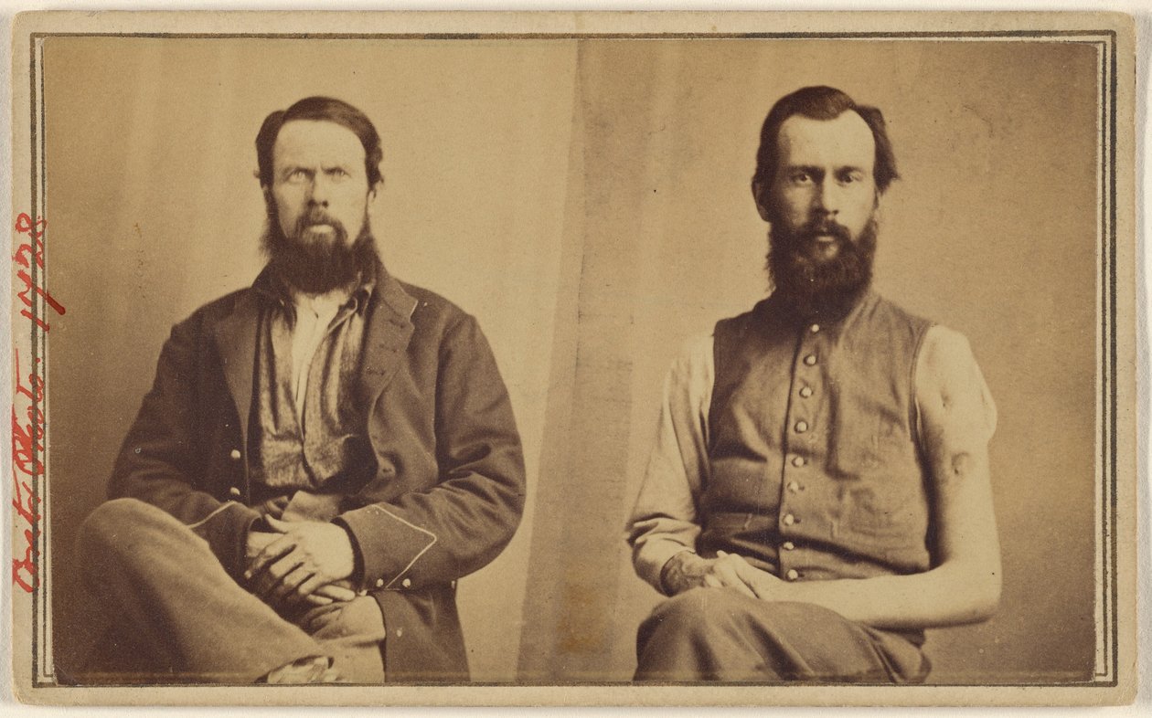 [Két azonosítatlan polgárháborús áldozat ül] alkotó: William H. Bell