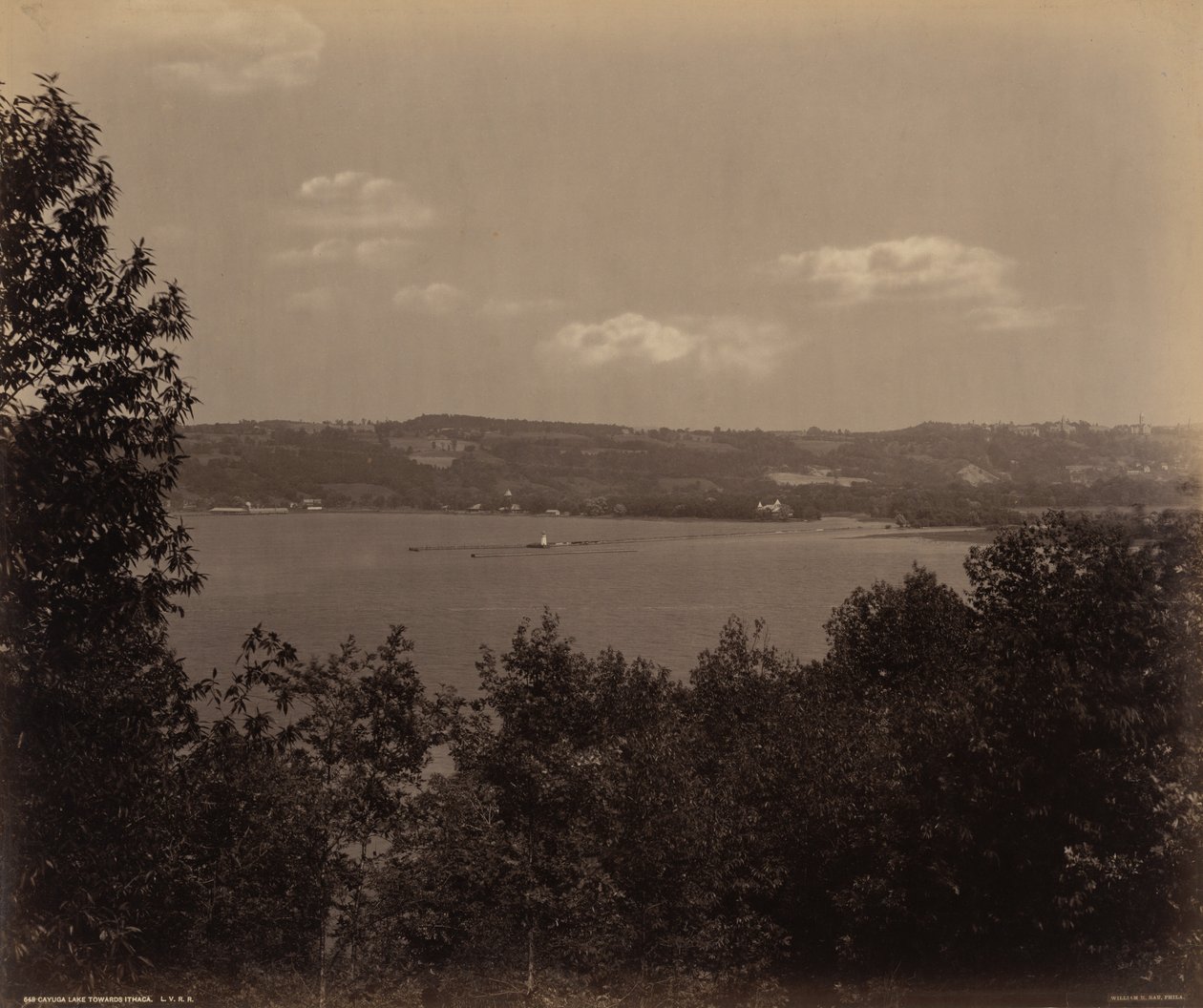 Cayuga-tó Ithaca felé alkotó: William H. Rau