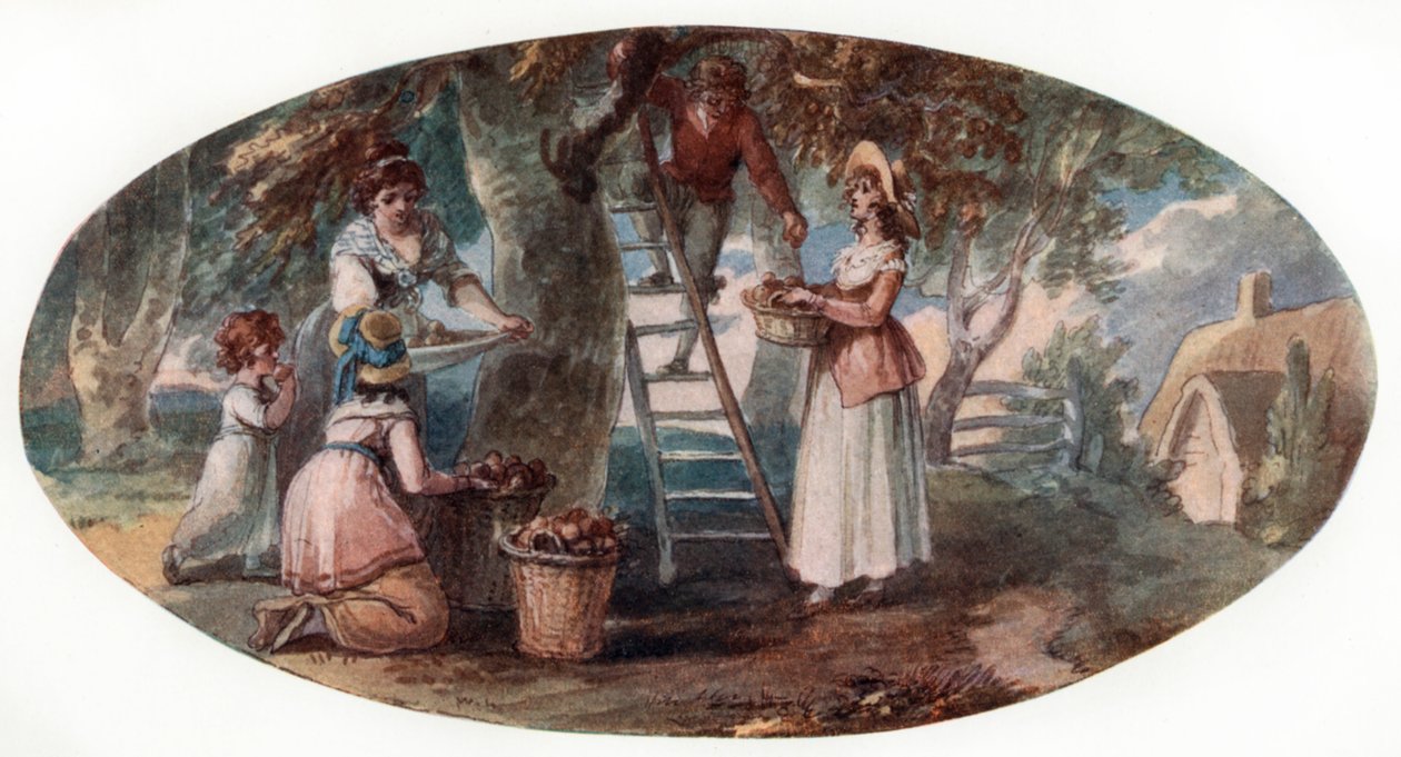 Gyümölcsgyűjtés, 18. század vége. alkotó: William Hamilton