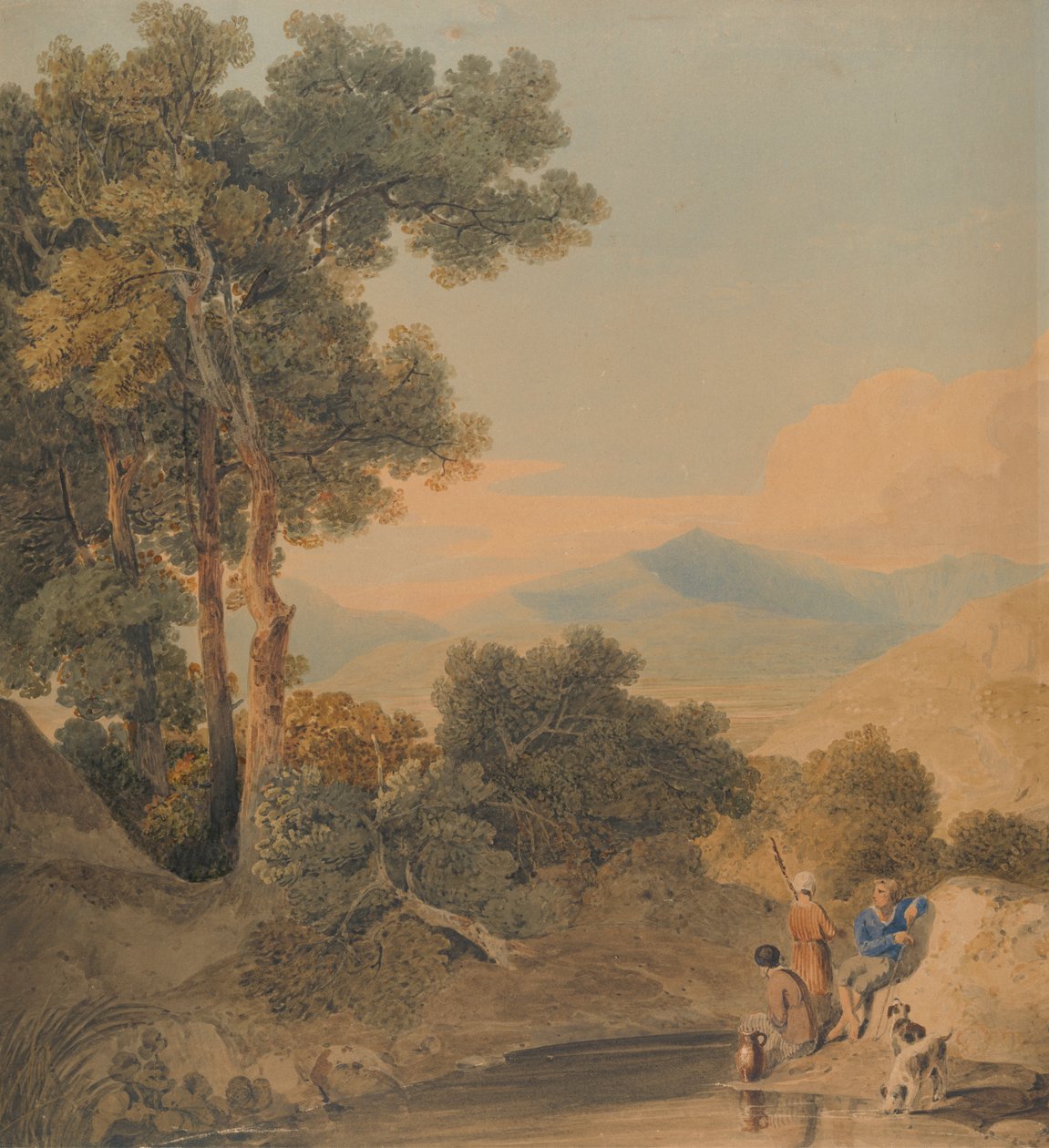 Táj figurákkal alkotó: William Havell