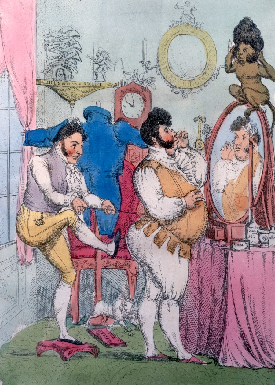 Regency a la Mode, 1812 (színes rézkarc) alkotó: William Heath