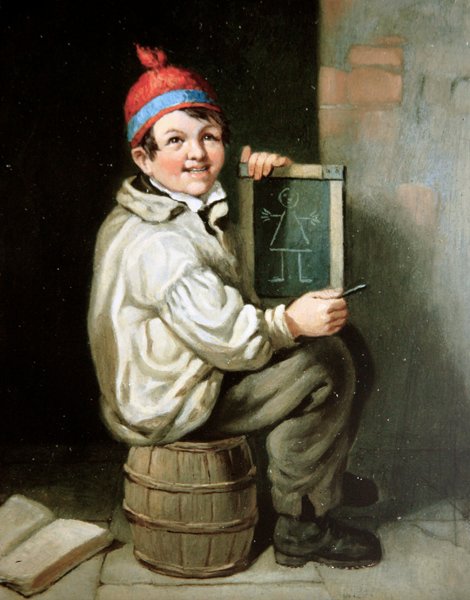 Az iskolásfiú (olaj, vászon) alkotó: William Hemsley