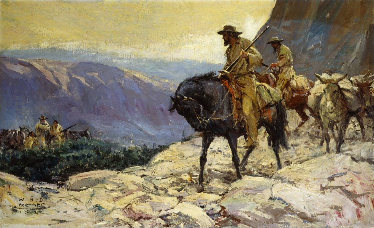 Vadászok és Packmules alkotó: William Henry Dethlef Koerner