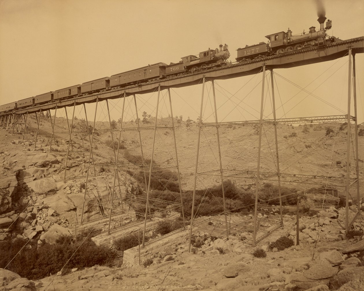 Dale Creek híd, Union Pacific Railway alkotó: William Henry Jackson