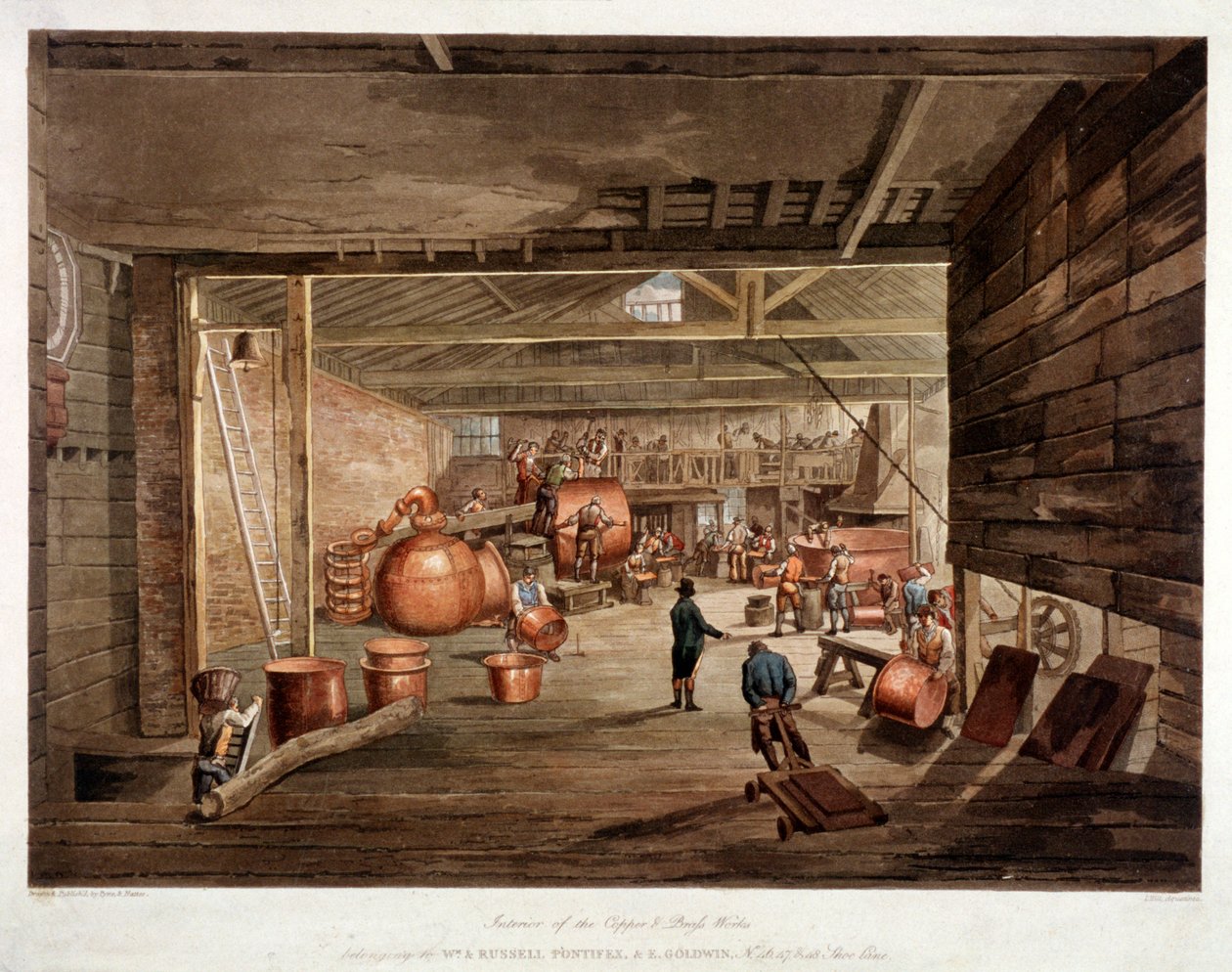Shoe Lane, London, c1806 alkotó: William Henry Pyne
