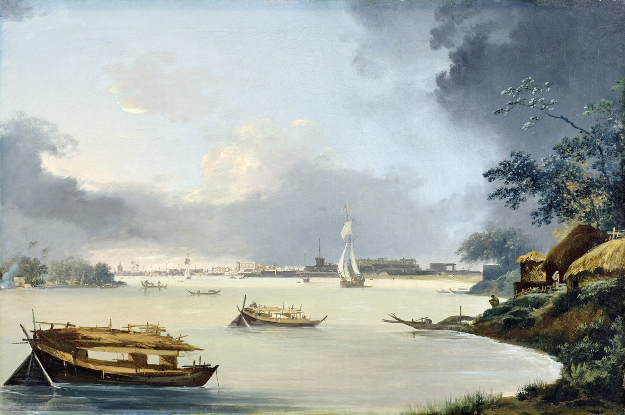 Kalkutta látképe, 1790 körül (olaj, vászon) alkotó: William Hodges
