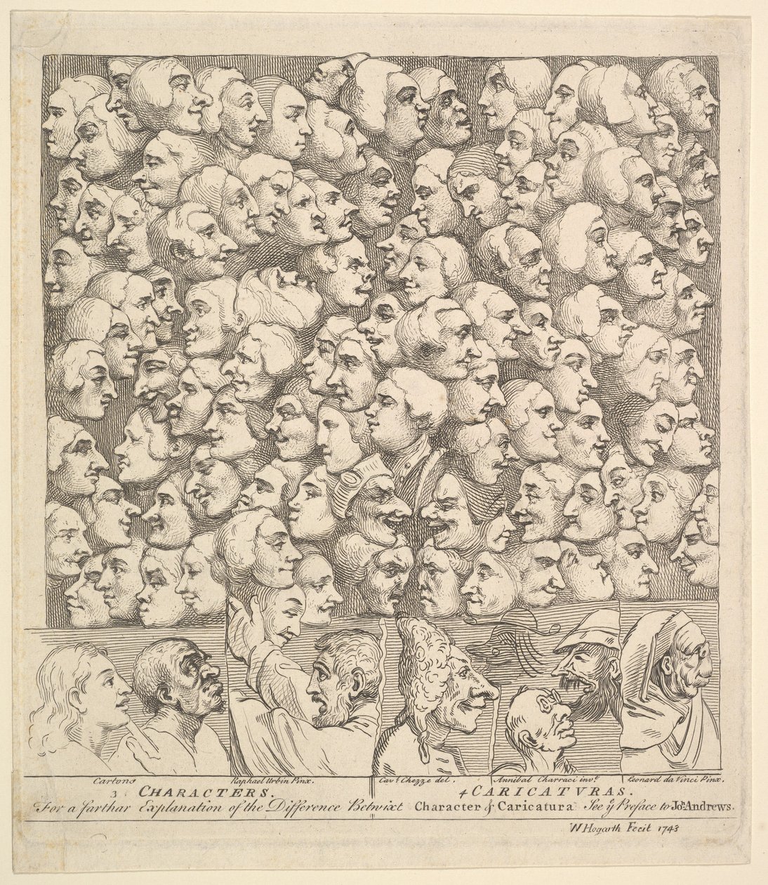 Karakterek és karikatúrák, 1743. április. alkotó: William Hogarth