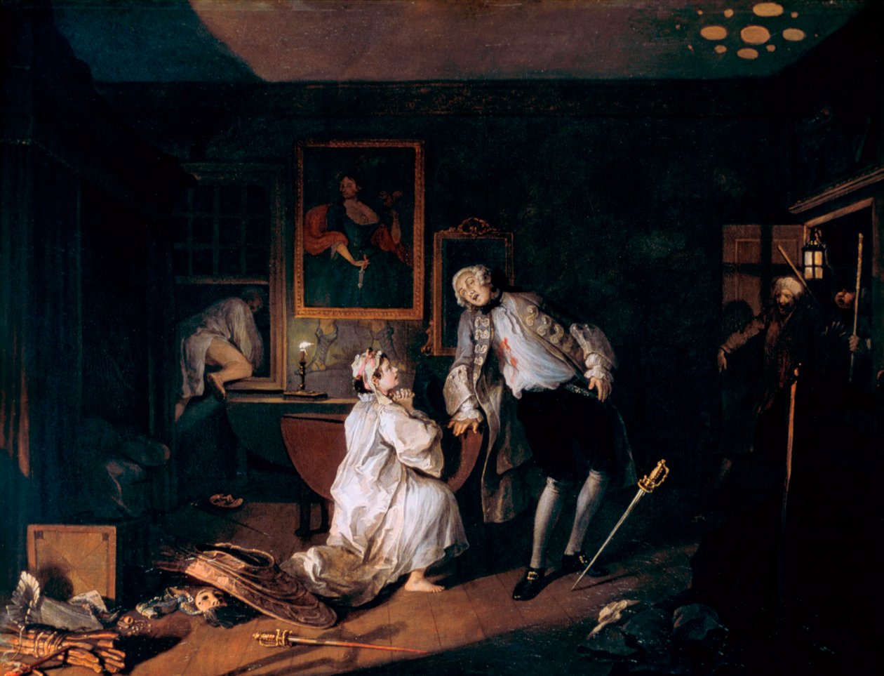 Házasság A-la-Mode: 5. A Bagnio, c1743 alkotó: William Hogarth