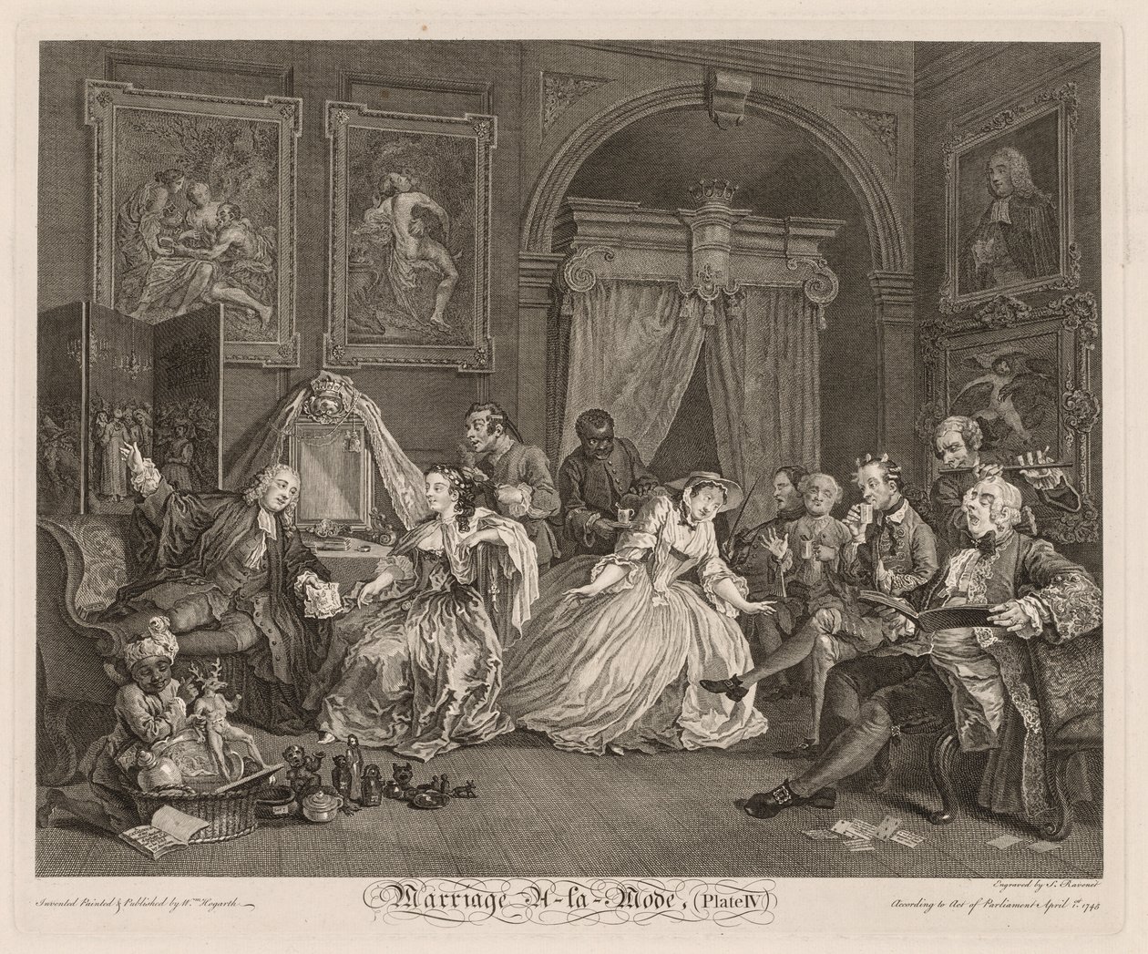 Házasság à la Mode: A WC-jelenet, 1745. alkotó: William Hogarth
