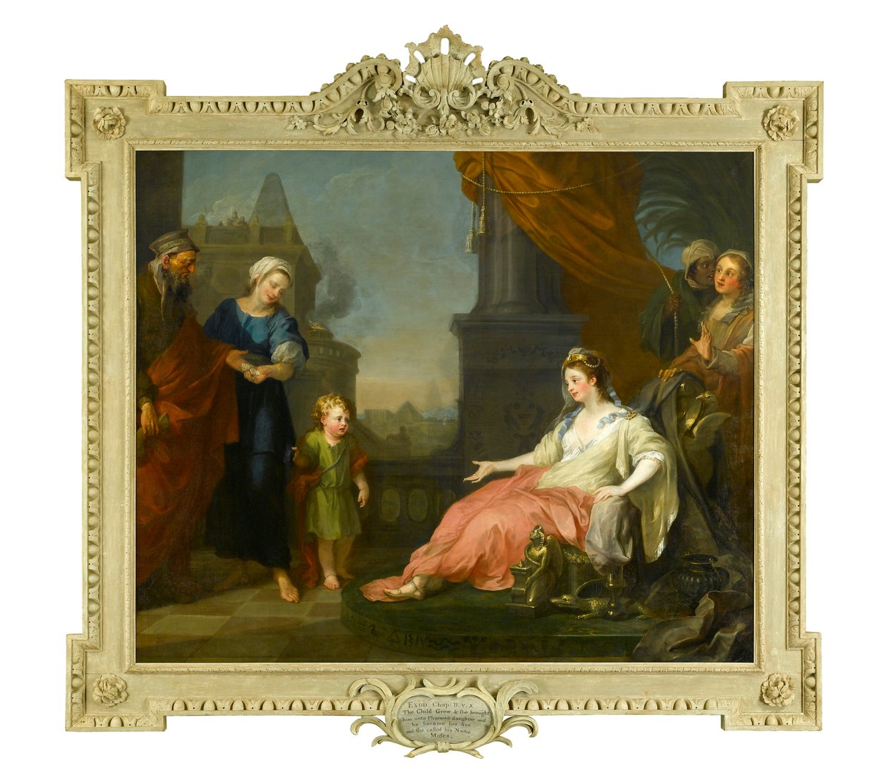 Mózes a fáraó lánya elé állítva, 1746 alkotó: William Hogarth