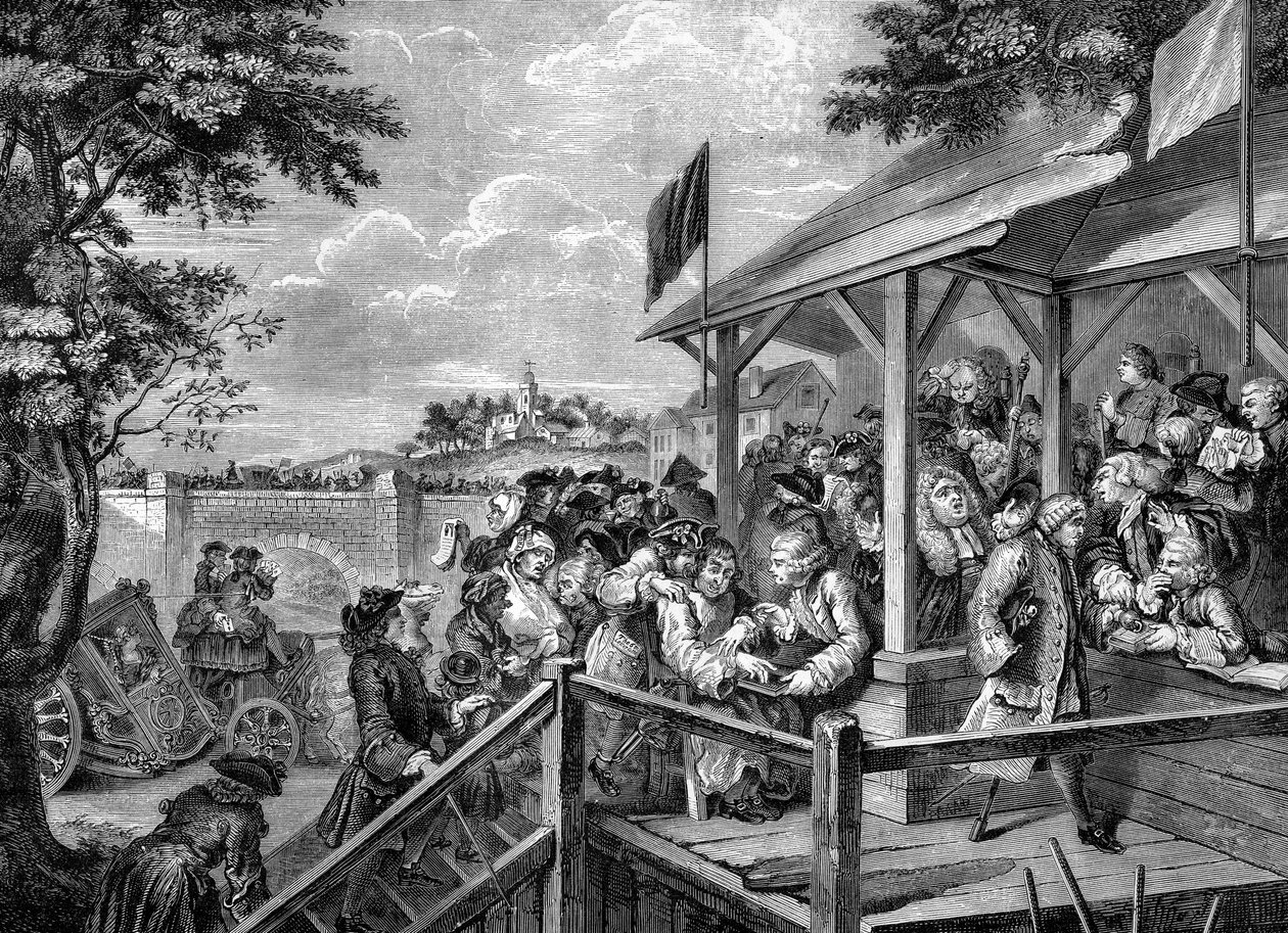 William Hogarth szavazáson egy választáson alkotó: William Hogarth