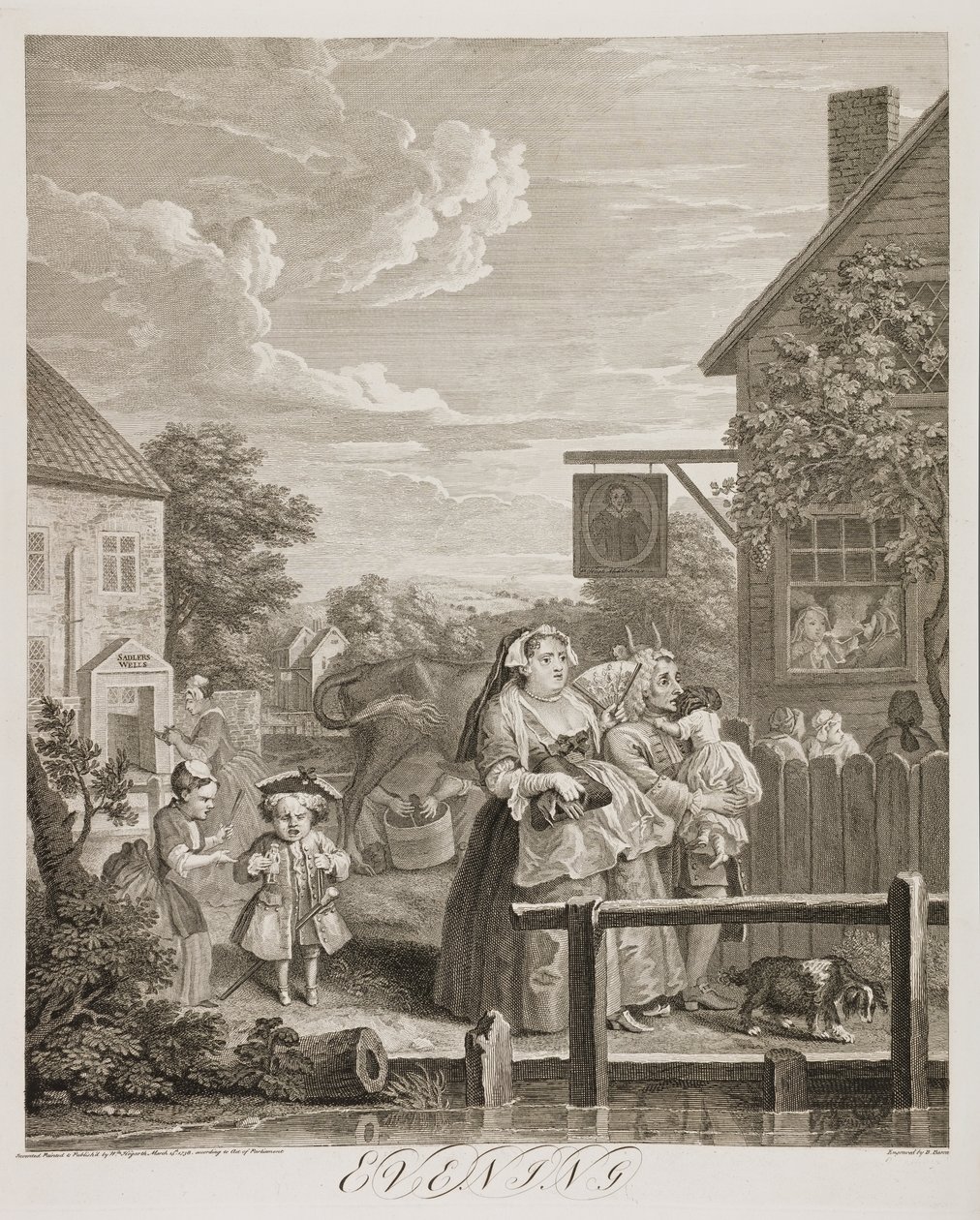 en: A nap négy órájában: . alkotó: William Hogarth