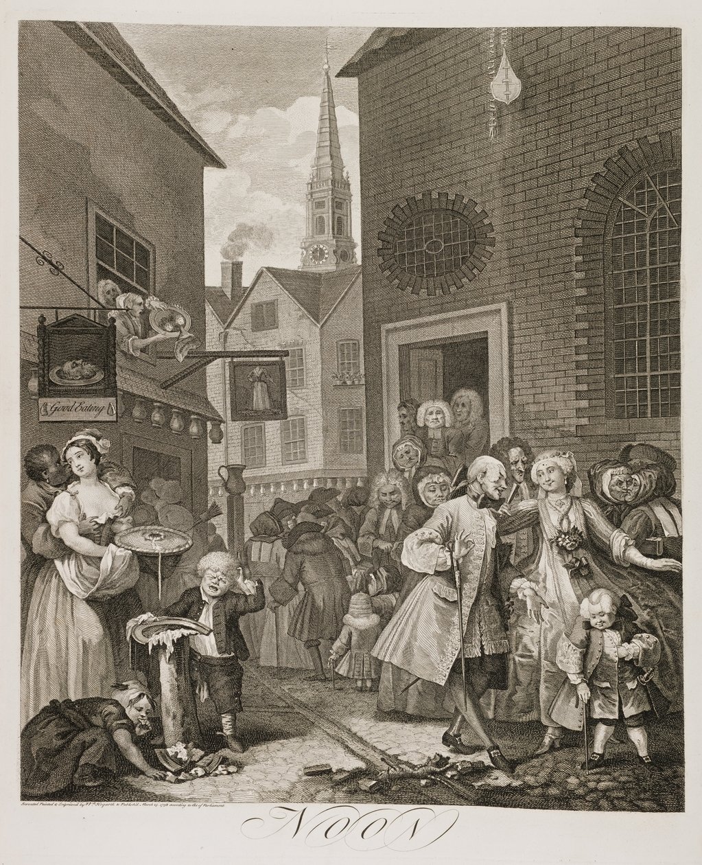 en: A nap négy órájában: . alkotó: William Hogarth