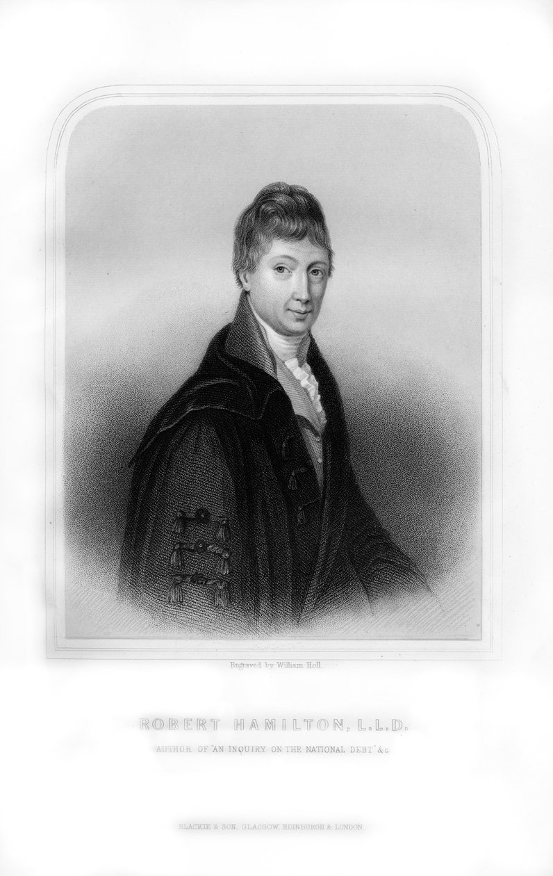 Robert Hamilton skót közgazdász és matematikus, 1870. alkotó: William Holl