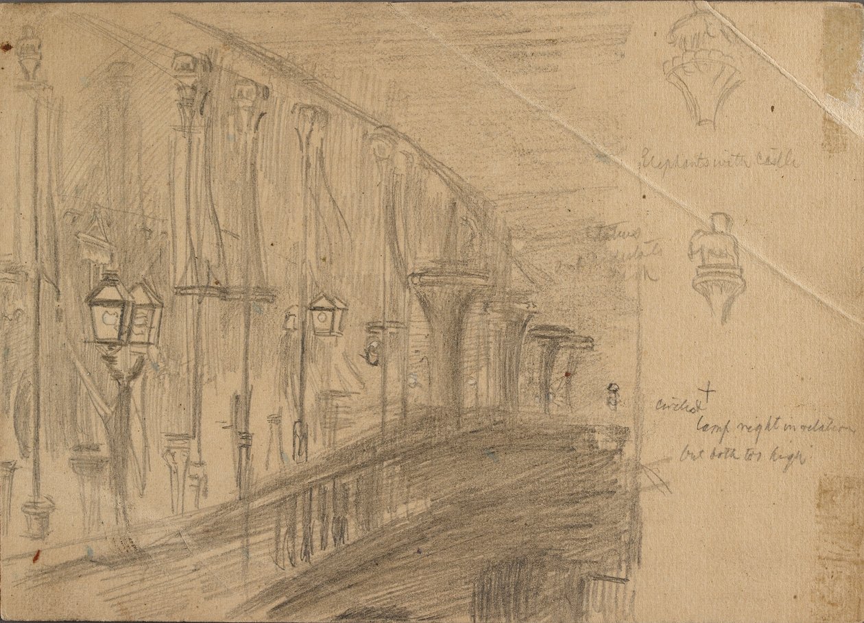 A London Bridge tanulmánya, 1863 alkotó: William Holman Hunt
