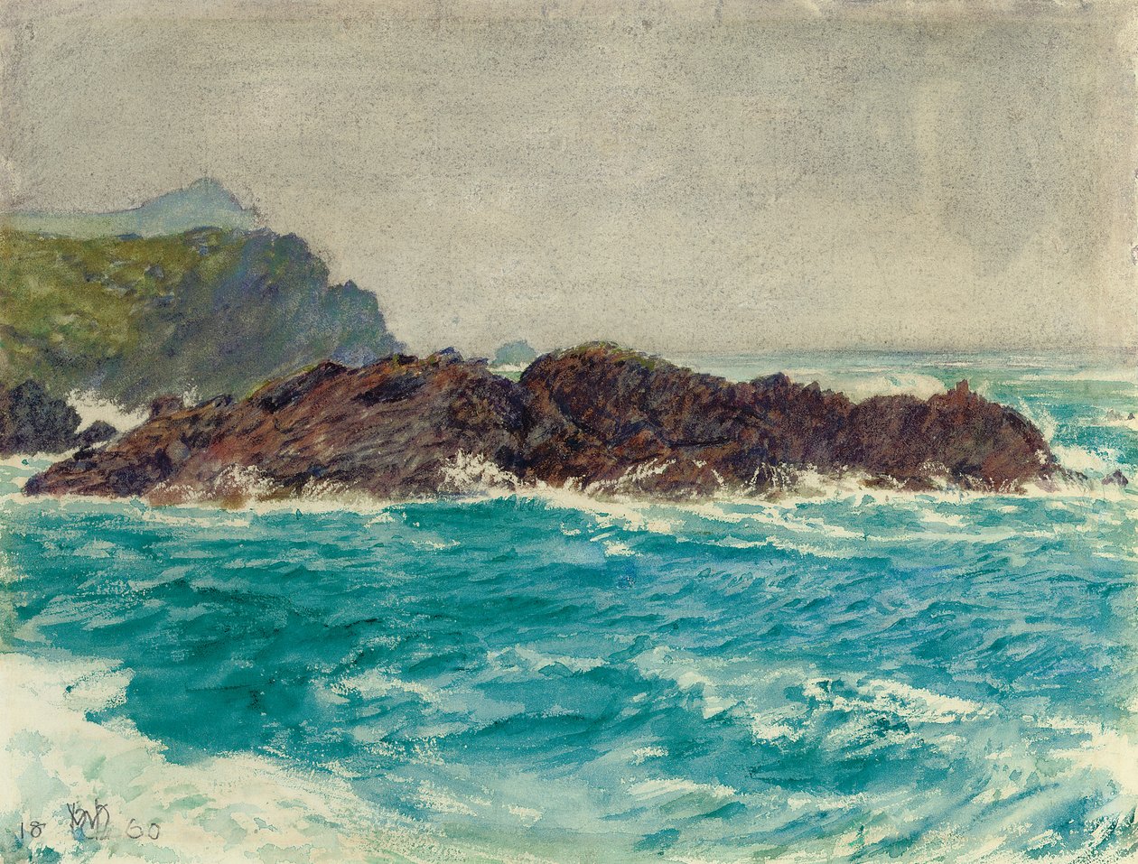 Cornish tengerpartja alkotó: William Holman Hunt