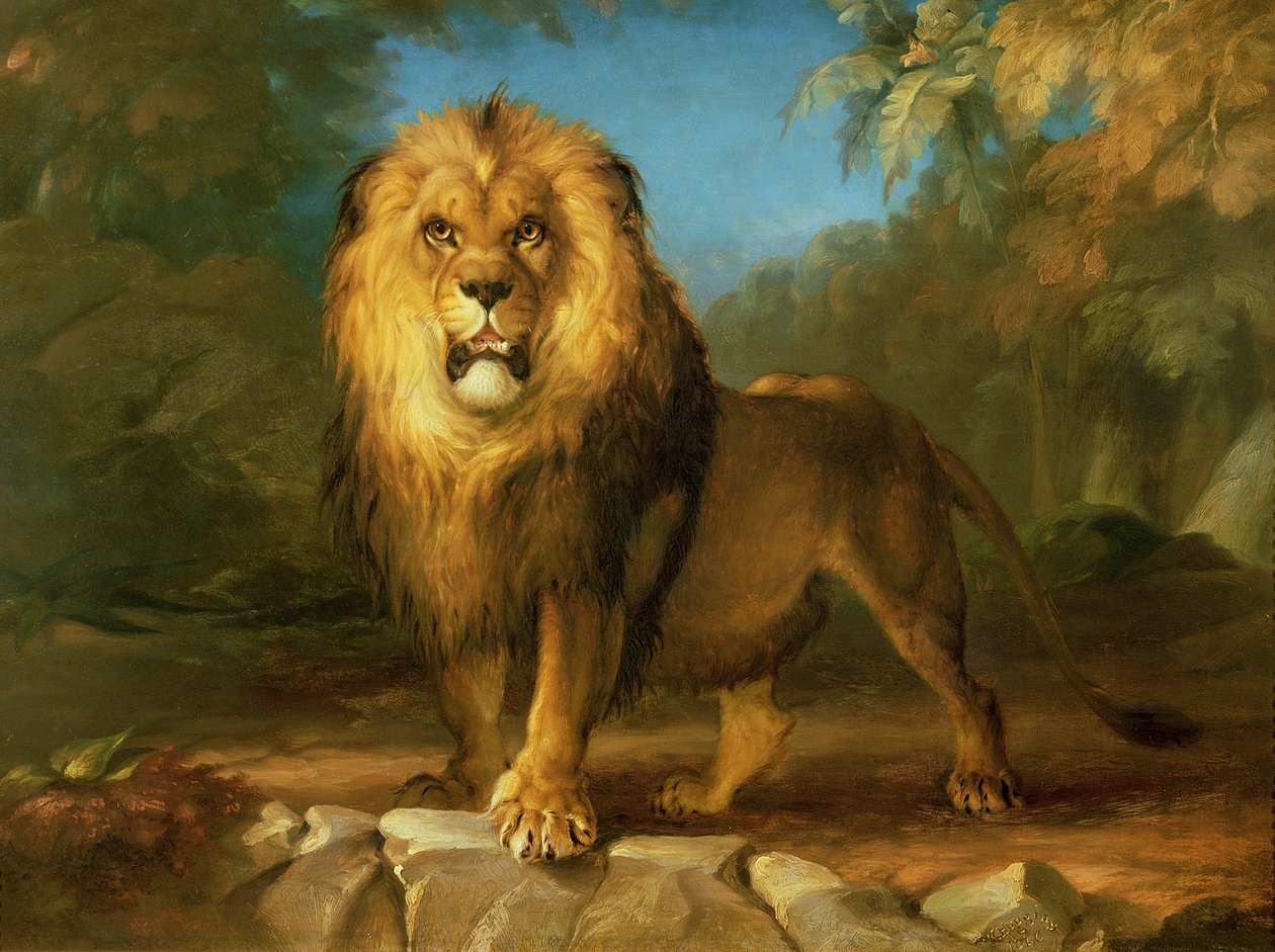 Oroszlán, 1840 alkotó: William Huggins