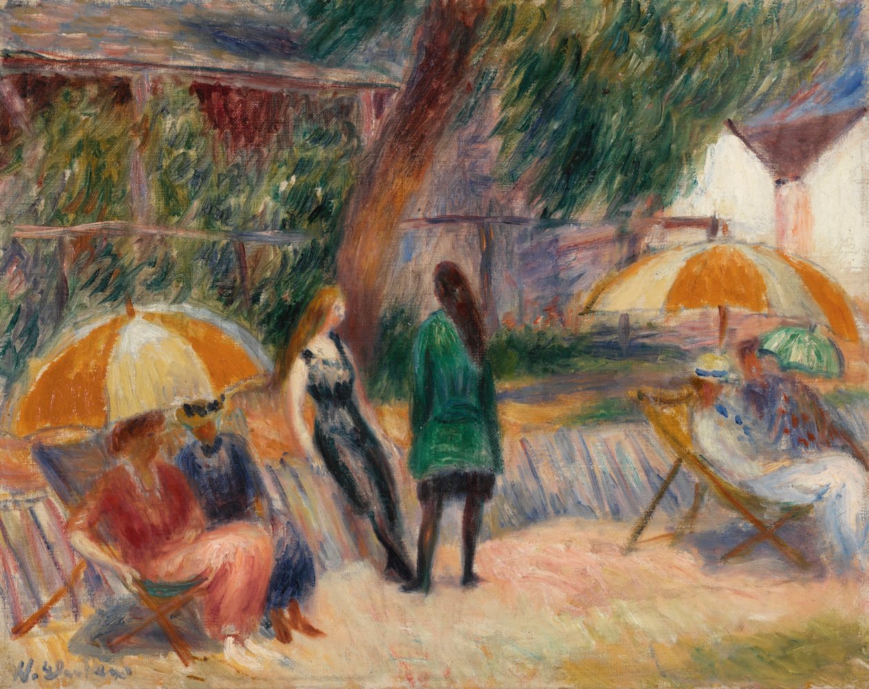 Strand figurákkal, Bellport alkotó: William James Glackens