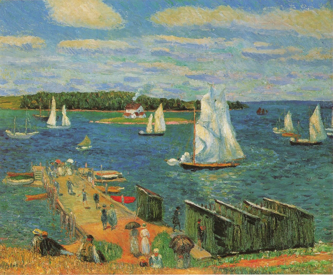 Mahone Bay, 1910 alkotó: William James Glackens