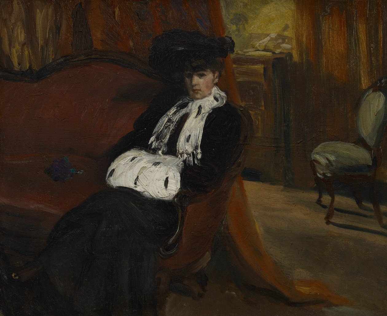 A hermelin muff alkotó: William James Glackens