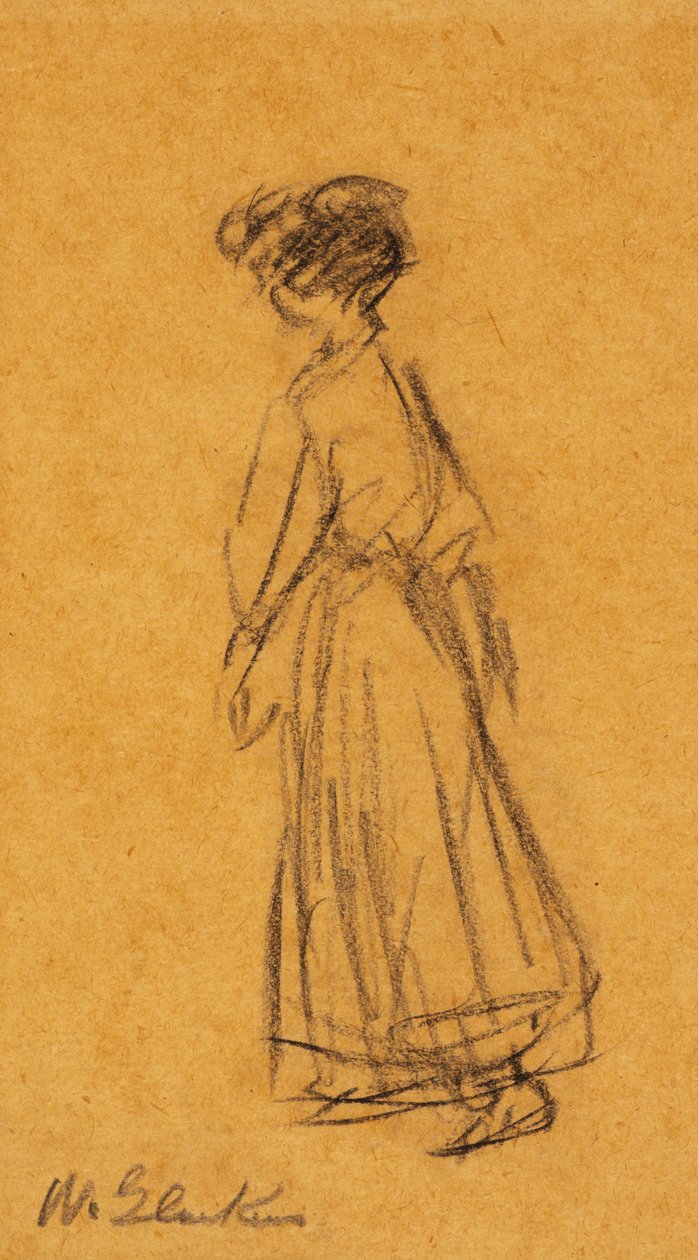 Sétáló nő alkotó: William James Glackens