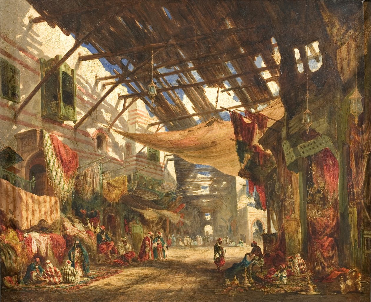 A szőnyegbazár, Kairó alkotó: William James Muller