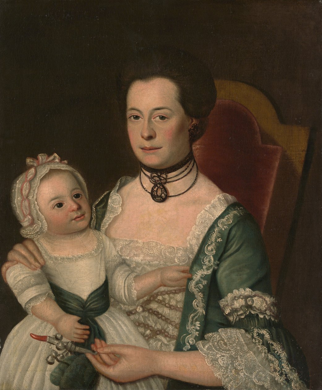 Mrs. Jacob Hurd és gyermeke, kb. 1762. alkotó: William Johnston