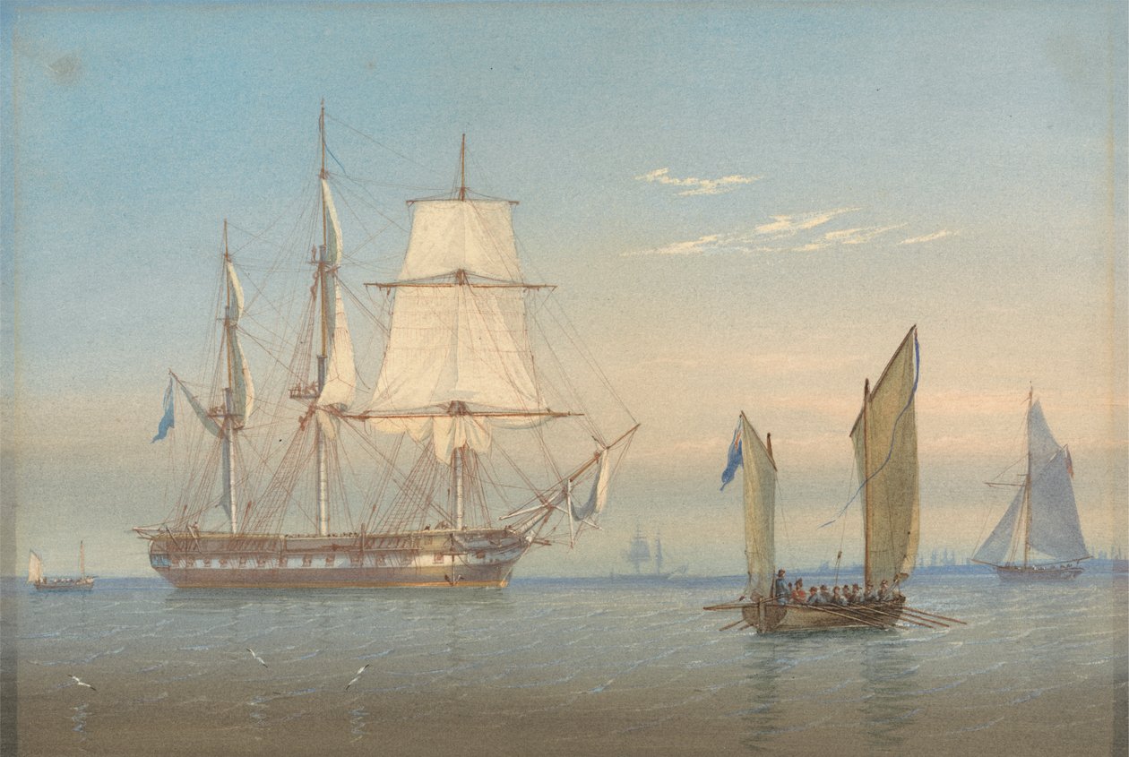 Egy brit fregatt ledobott horgony alkotó: William Joy