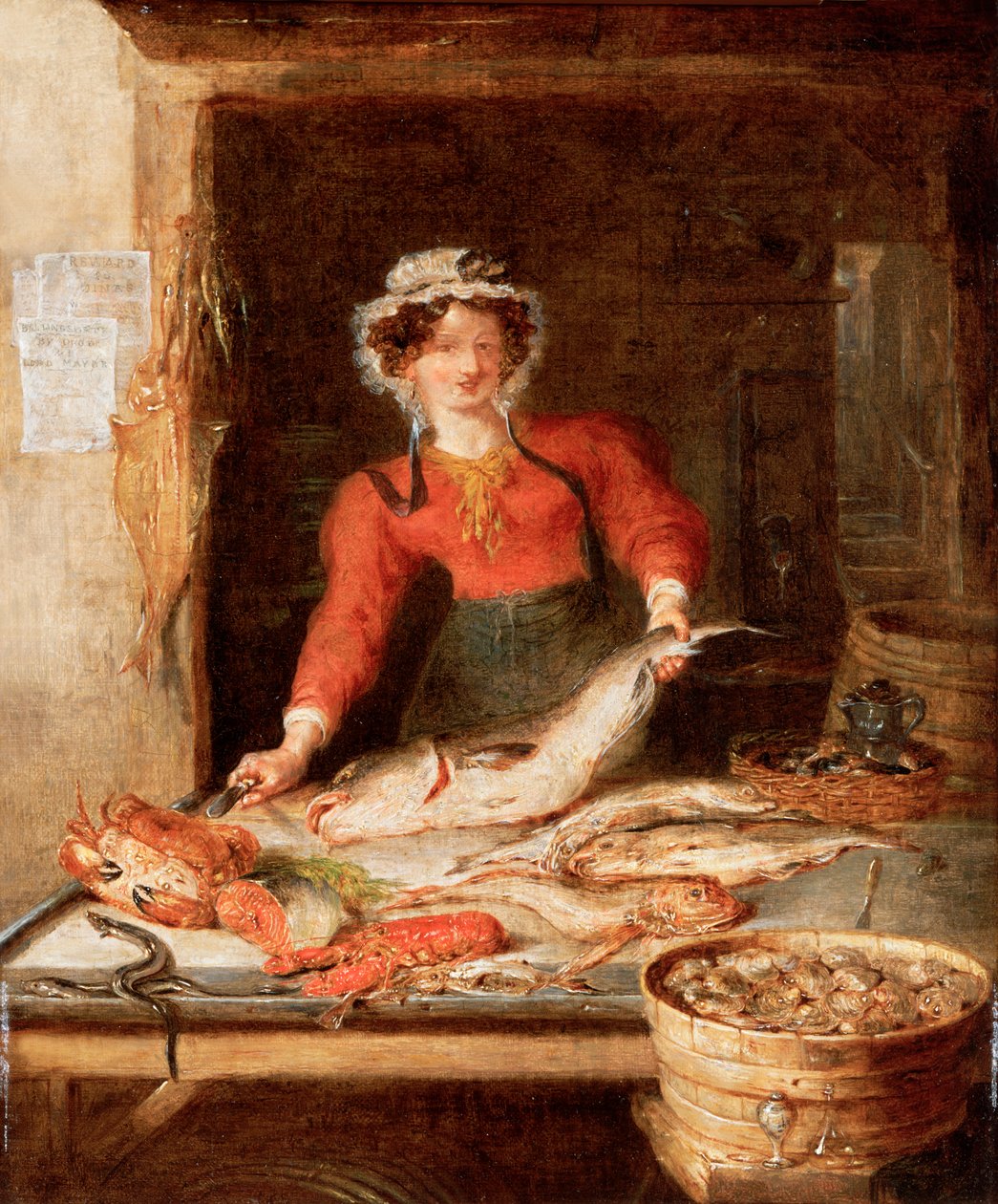 "The Fish Stall", 1830 alkotó: William Kidd