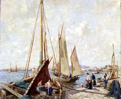 Le Touquet kikötője alkotó: William Lee Hankey