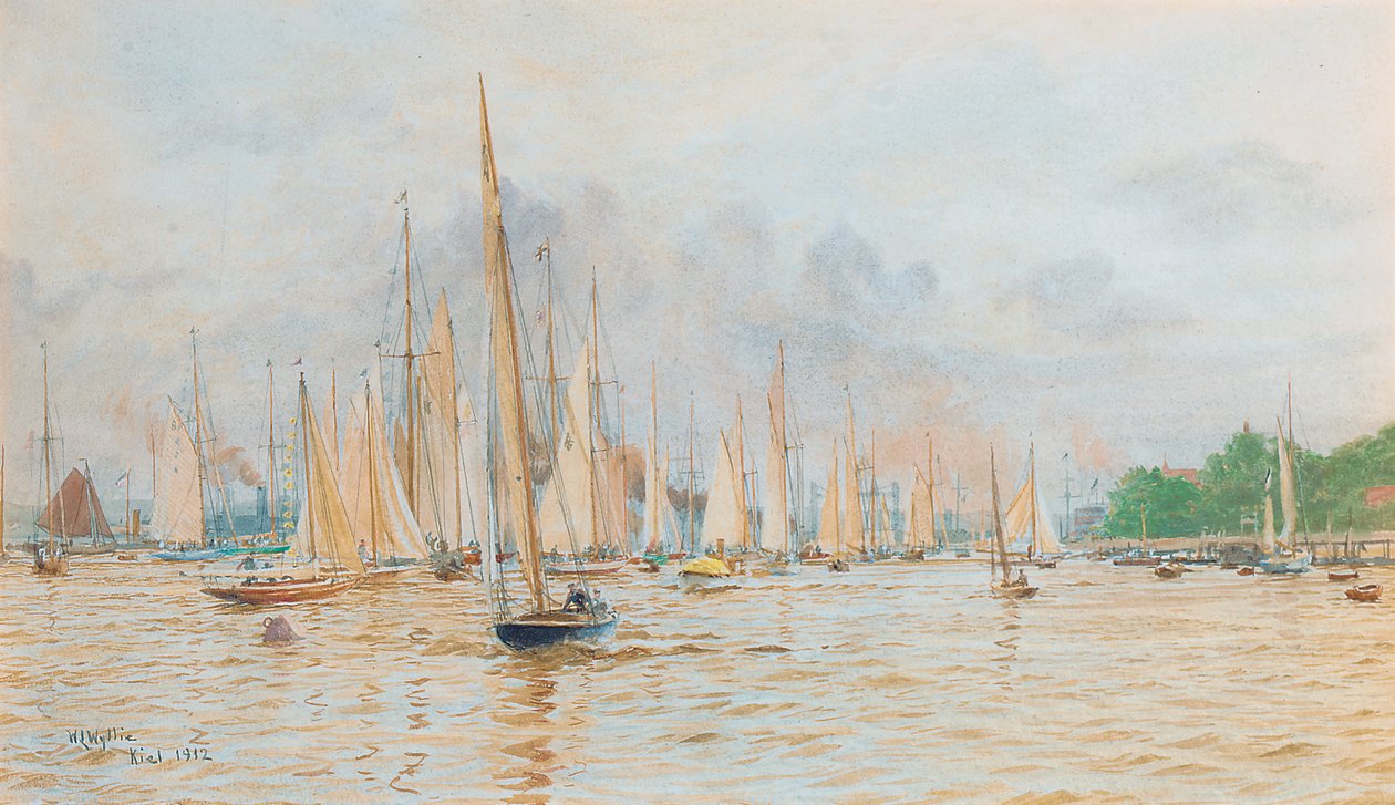 Regatta Kielben alkotó: William Lionel Wyllie
