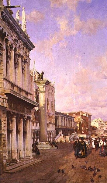 Szent Márk oroszlánja, Velence alkotó: William Logsdail