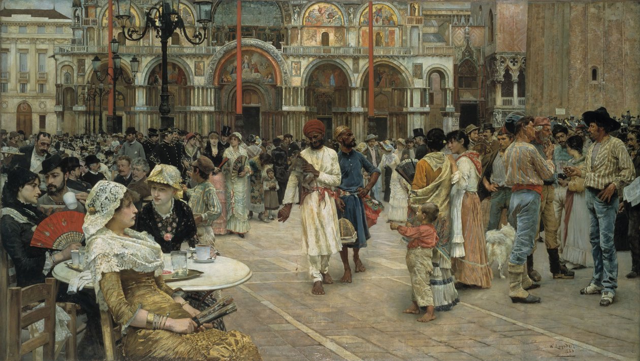 A Szent Márk tér, Velence, 1883. alkotó: William Logsdail