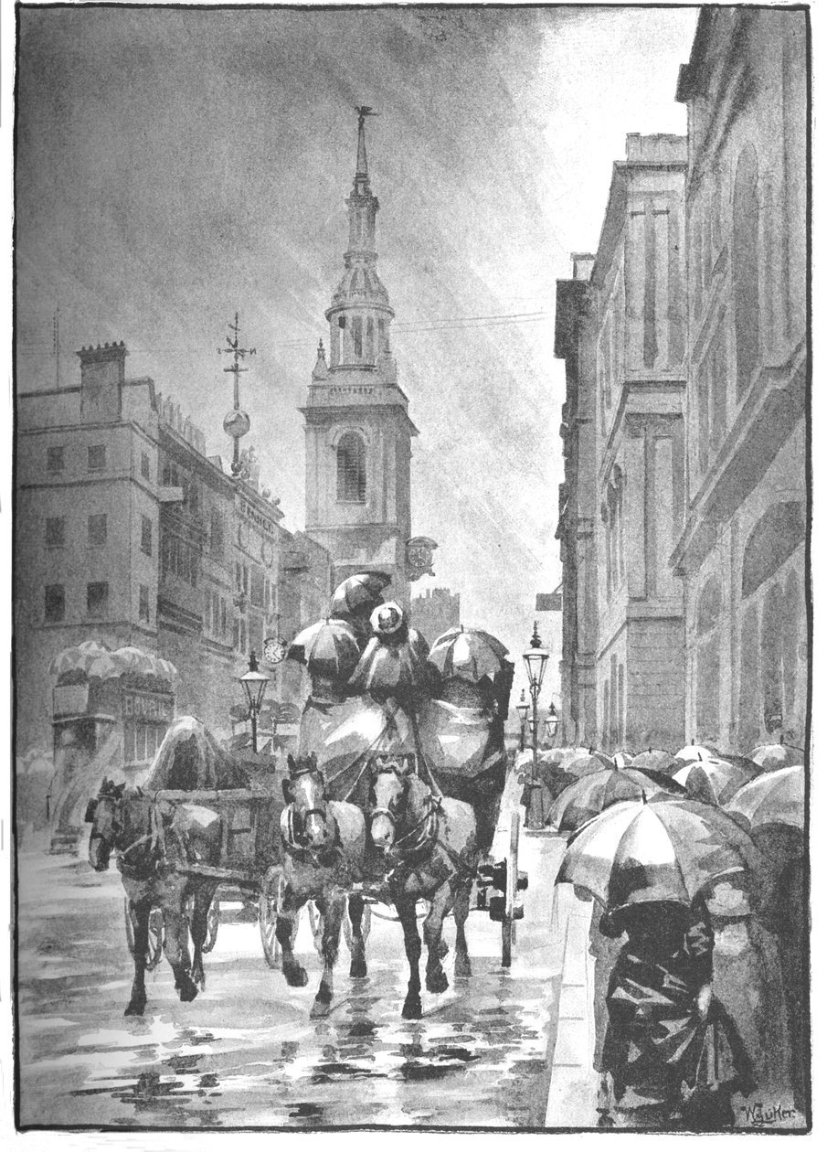 Olcsó oldal – Egy esős nap, 1891 alkotó: William Luker