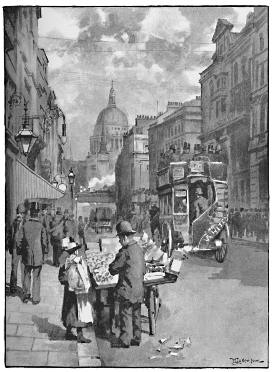 Fleet Street, St. Pauls, 1891 alkotó: William Luker