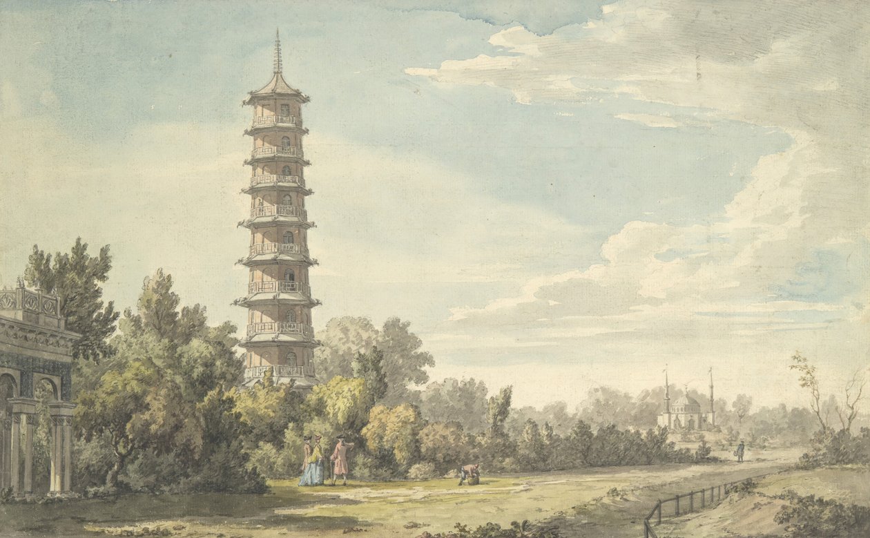 Kilátás a vadonra Kew-ben, 1763. alkotó: William Marlow