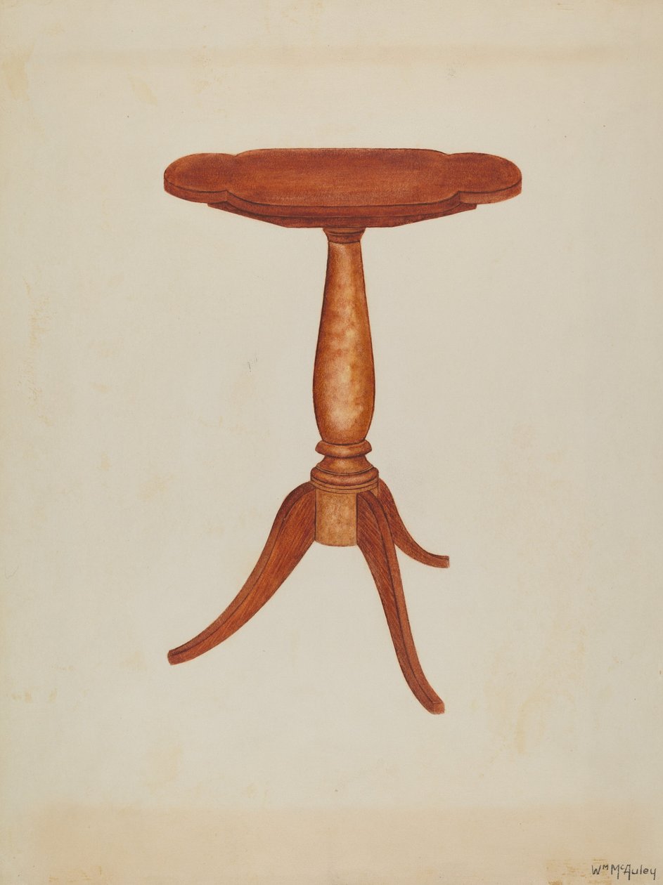 Tip-table vagy Cant-table, 1937. alkotó: William McAuley