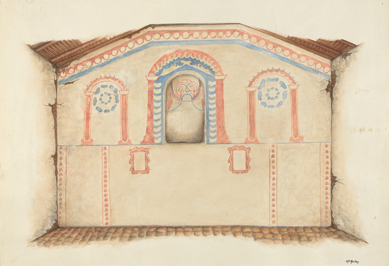 Falfestmény Reredos, 1939. alkotó: William McAuley