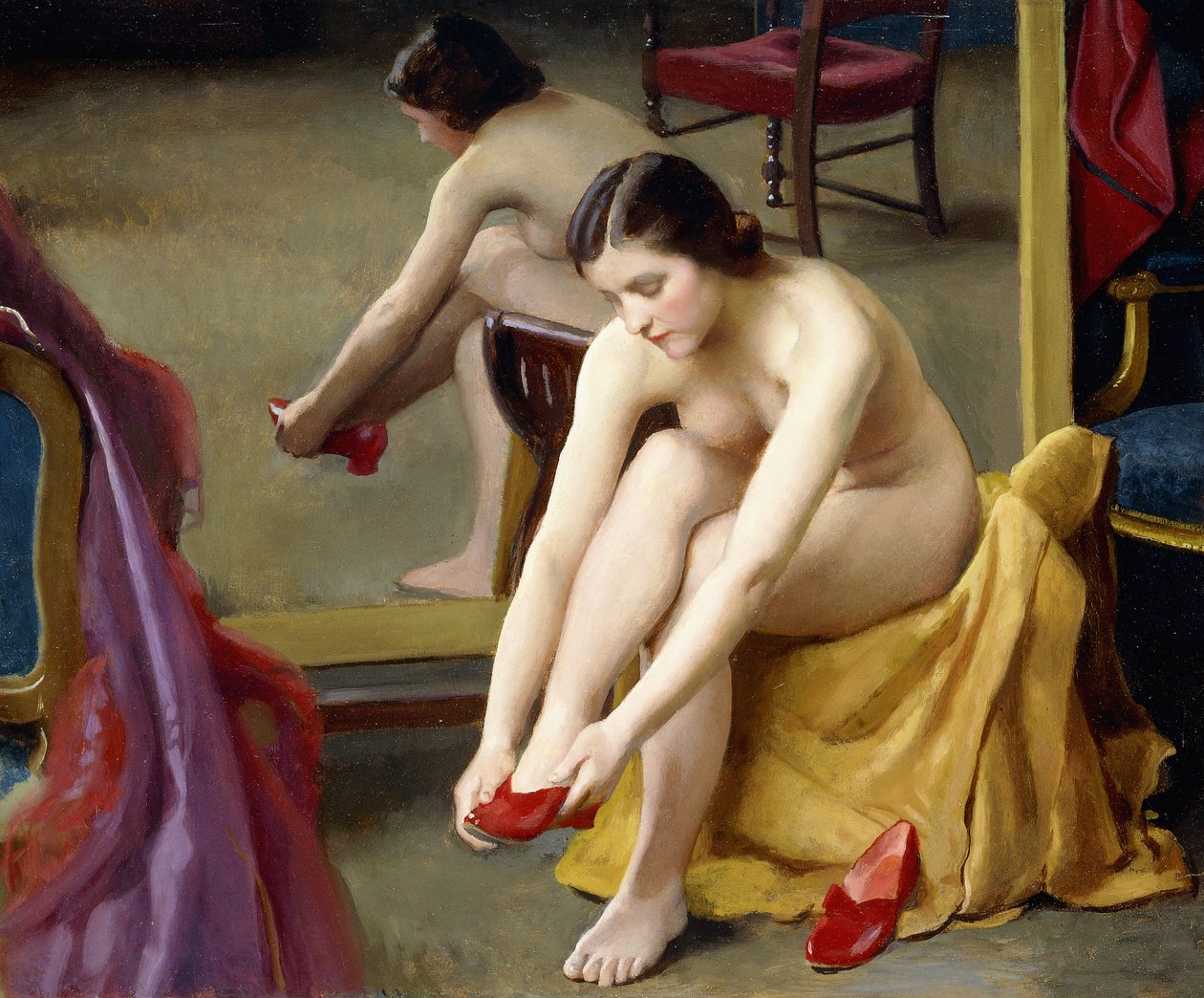 A Vörös Öszvérek alkotó: William McGregor Paxton