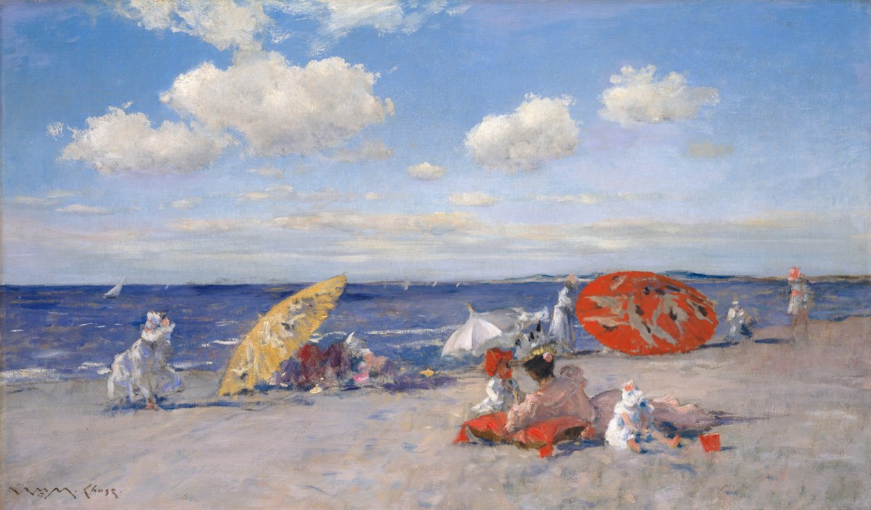 A Tengerparton kb. 1892. alkotó: William Merritt Chase