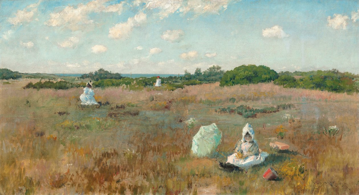 Őszi virágok gyűjtése alkotó: William Merritt Chase