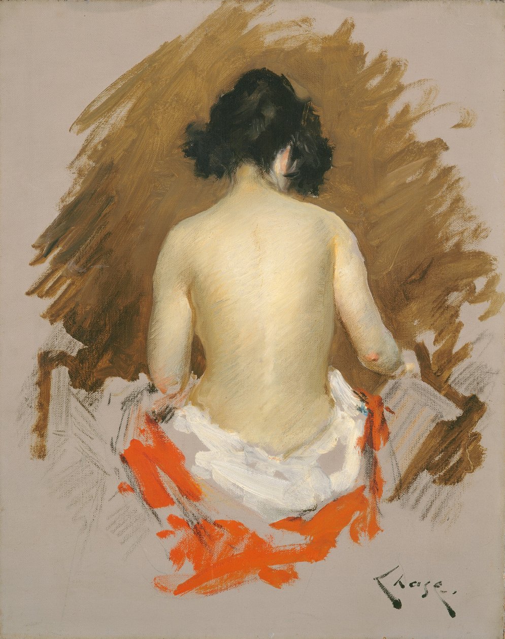 Meztelen alkotó: William Merritt Chase