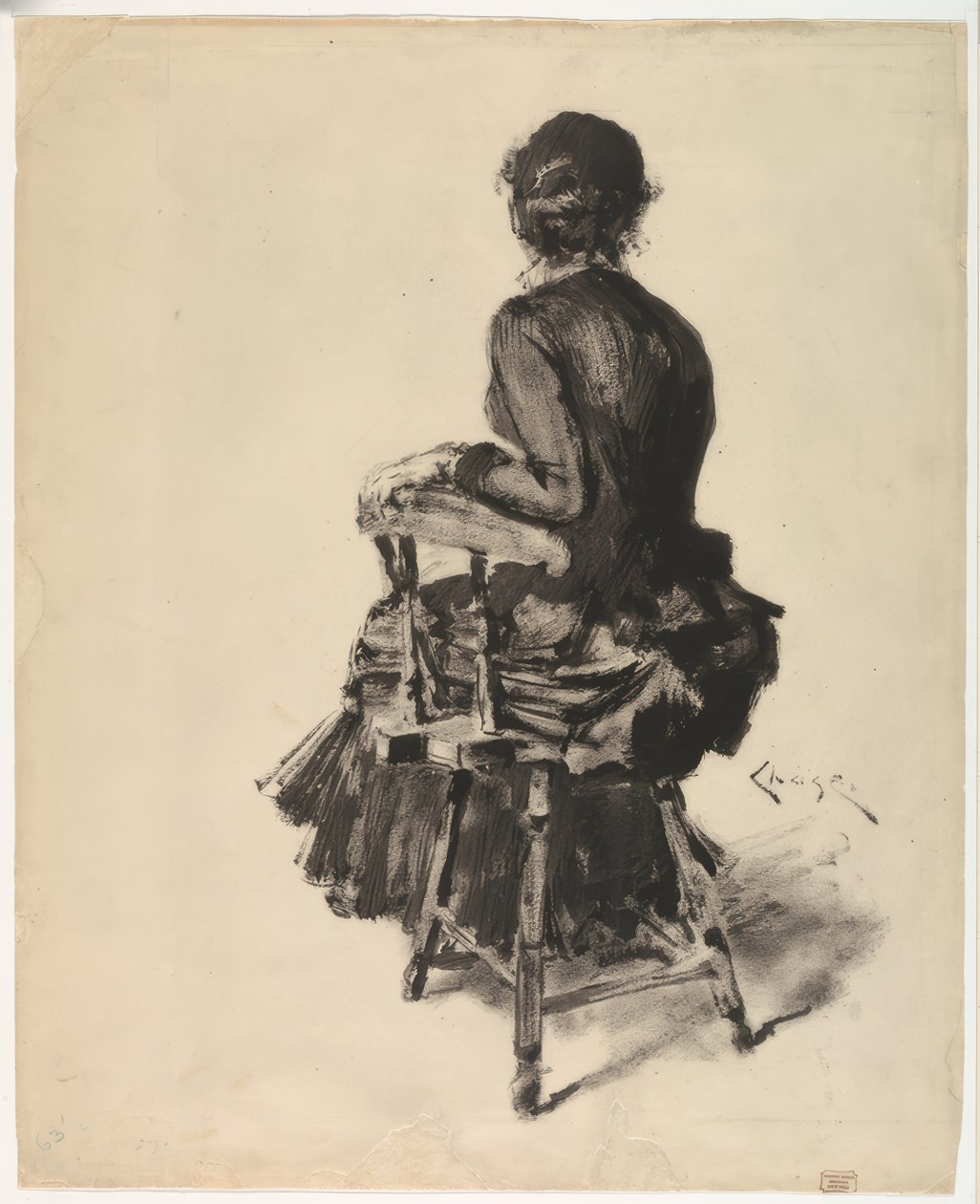Ülő nő alkotó: William Merritt Chase