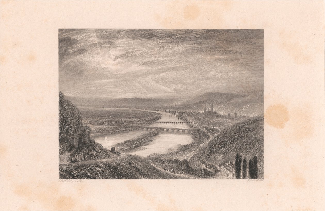 Rouen, a Szent Katalin-dombról alkotó: William Miller