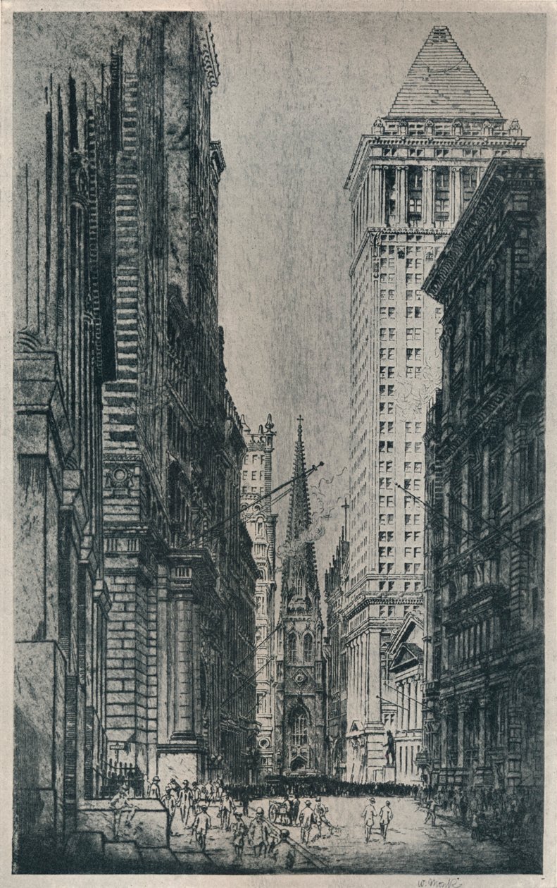 Wall Street, New York, 1913 alkotó: William Monk