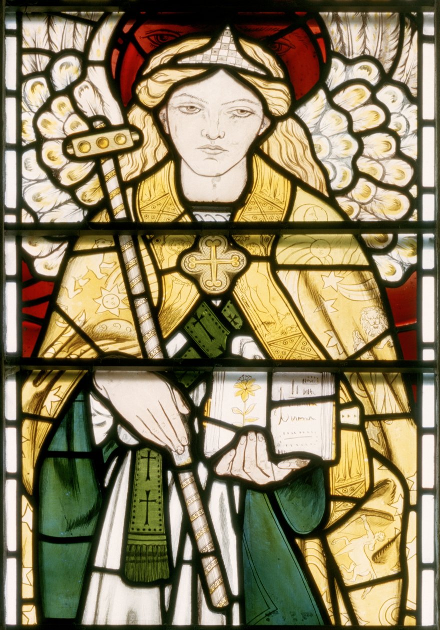 Rafael arkangyal, 1862 (festett üveg) alkotó: William Morris
