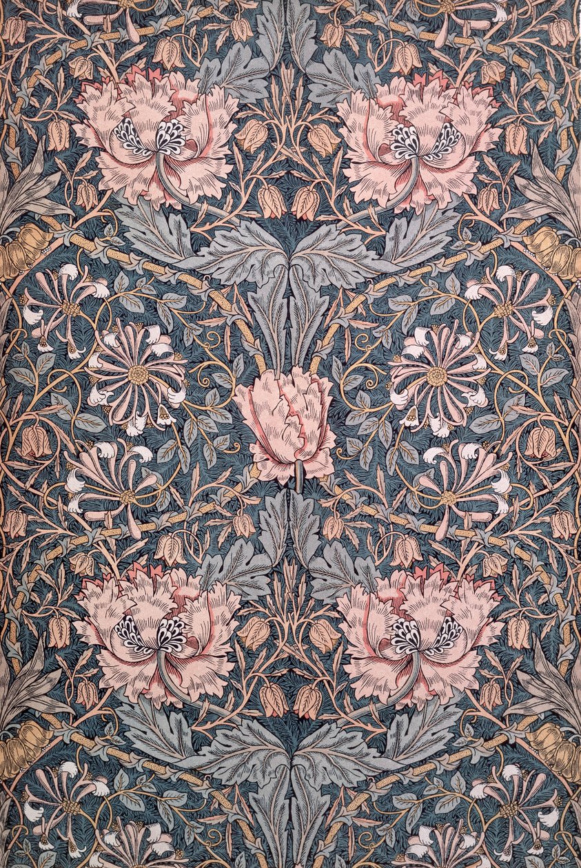 "Honeysuckle", 1876 (nyomott pamut) alkotó: William Morris