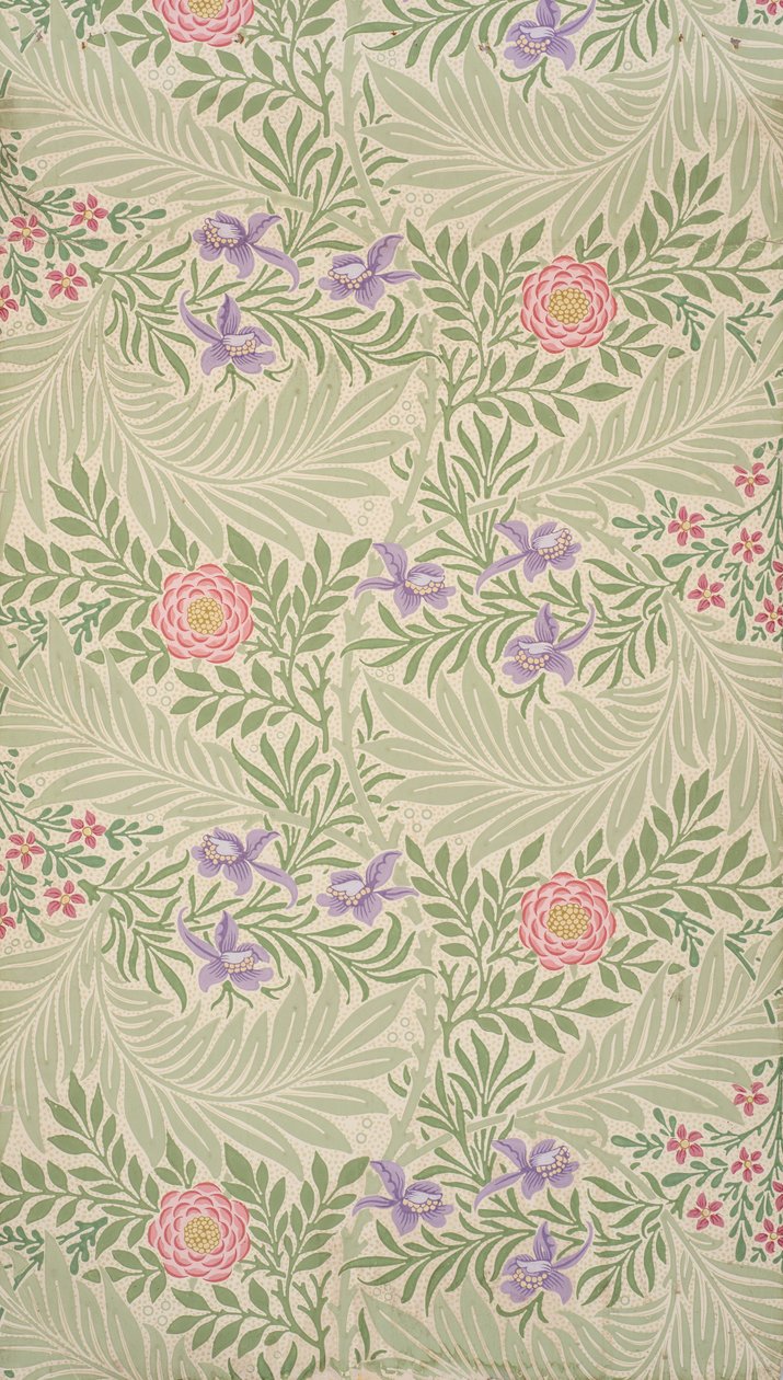 Kerti szarkaláb. Tapéta, 1874. alkotó: William Morris